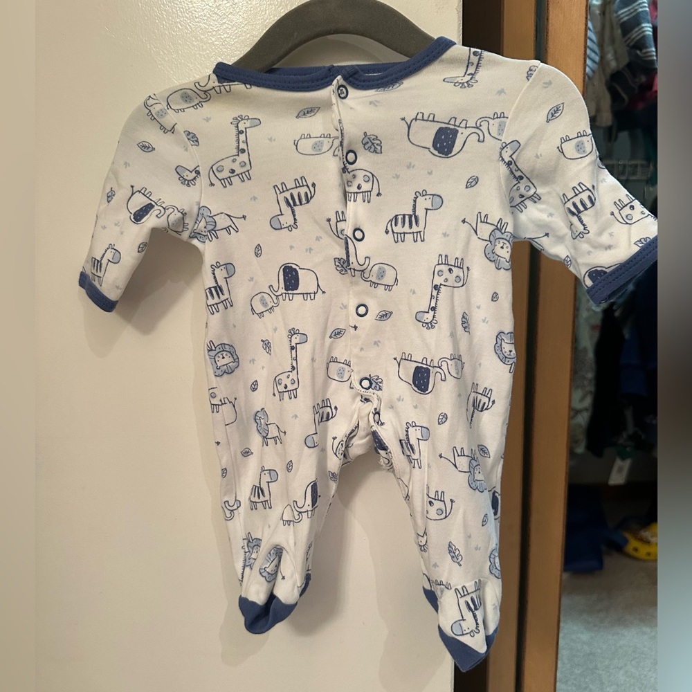 EUC LITTLE ME Unisex Boys PREEMIE Onesie with Elephants